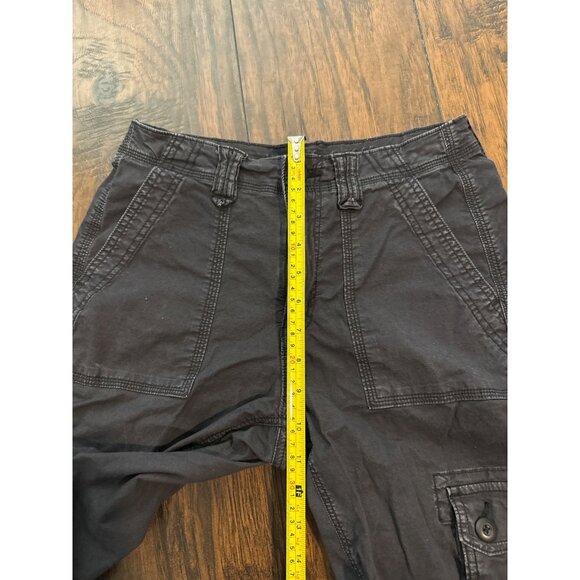 American Eagle Cargo Pants Size 0 Black Adjustable Drawstring Hem - Picture 6 of 7